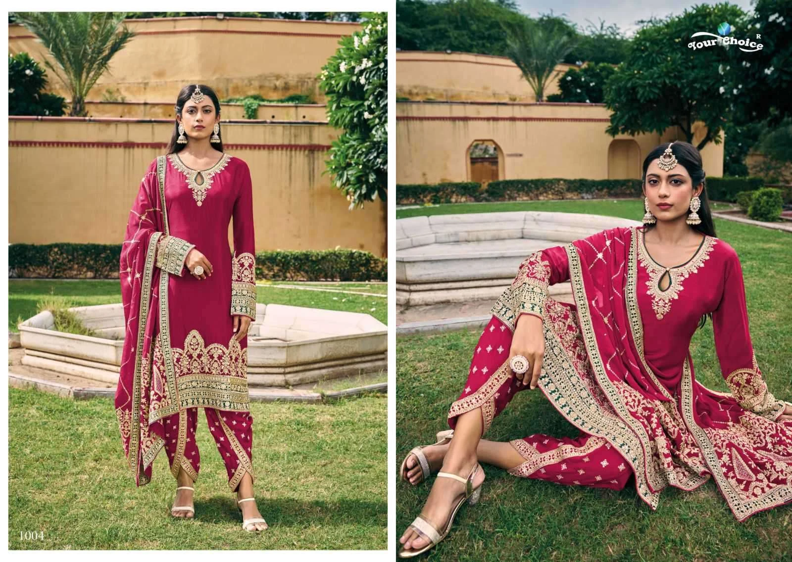 Your Choice Panjabi Suit Heavy Chinon Wholesale Designer Readymade Salwar Suit Catalog — Wholesale Salwar Suits, MPA wholesale from Surat — view 2